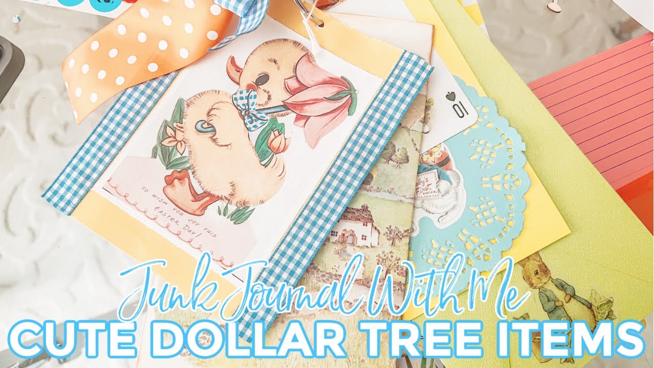 Dollar Tree VINTAGE SPRING Junk Journal With Me #1 - JUNK JOURNAL FLIP (EASY TO DO!)