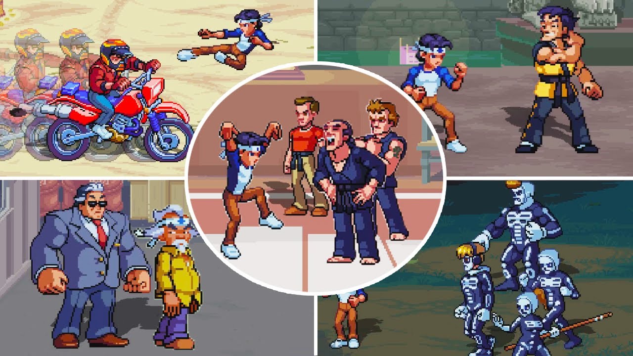 The Karate Kid Street Rumble - All Bosses + Ending