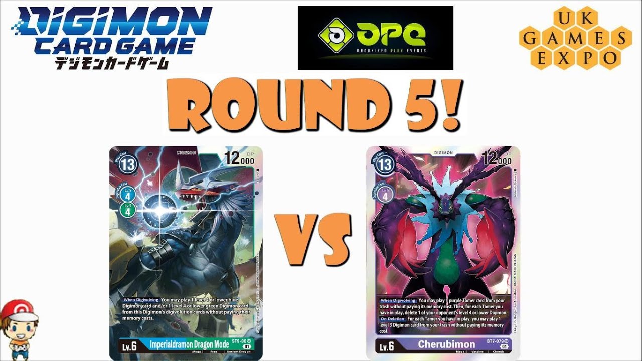 Digimon TCG Regional Round 5 (UK Games EXPO): Cherubimon vs Imperialdramon! (BT8 Legal)