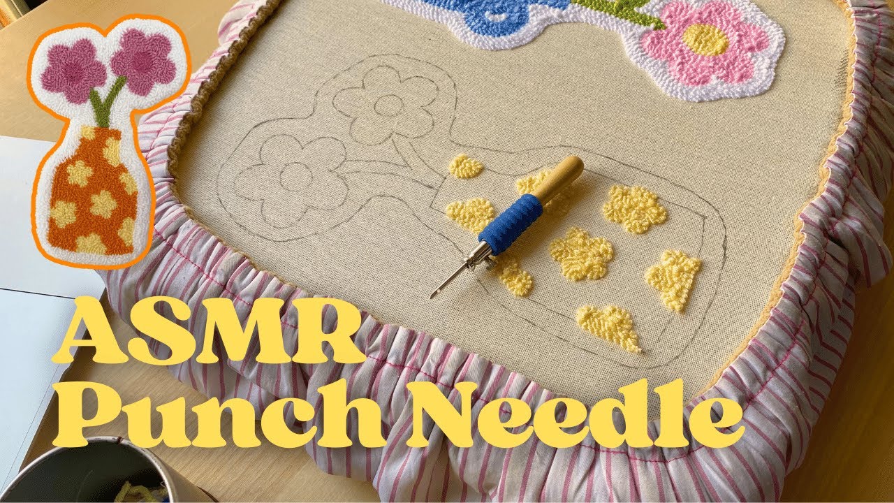 ASMR Punch Needle Session 🧶 No Talking, Just Pure Relaxation