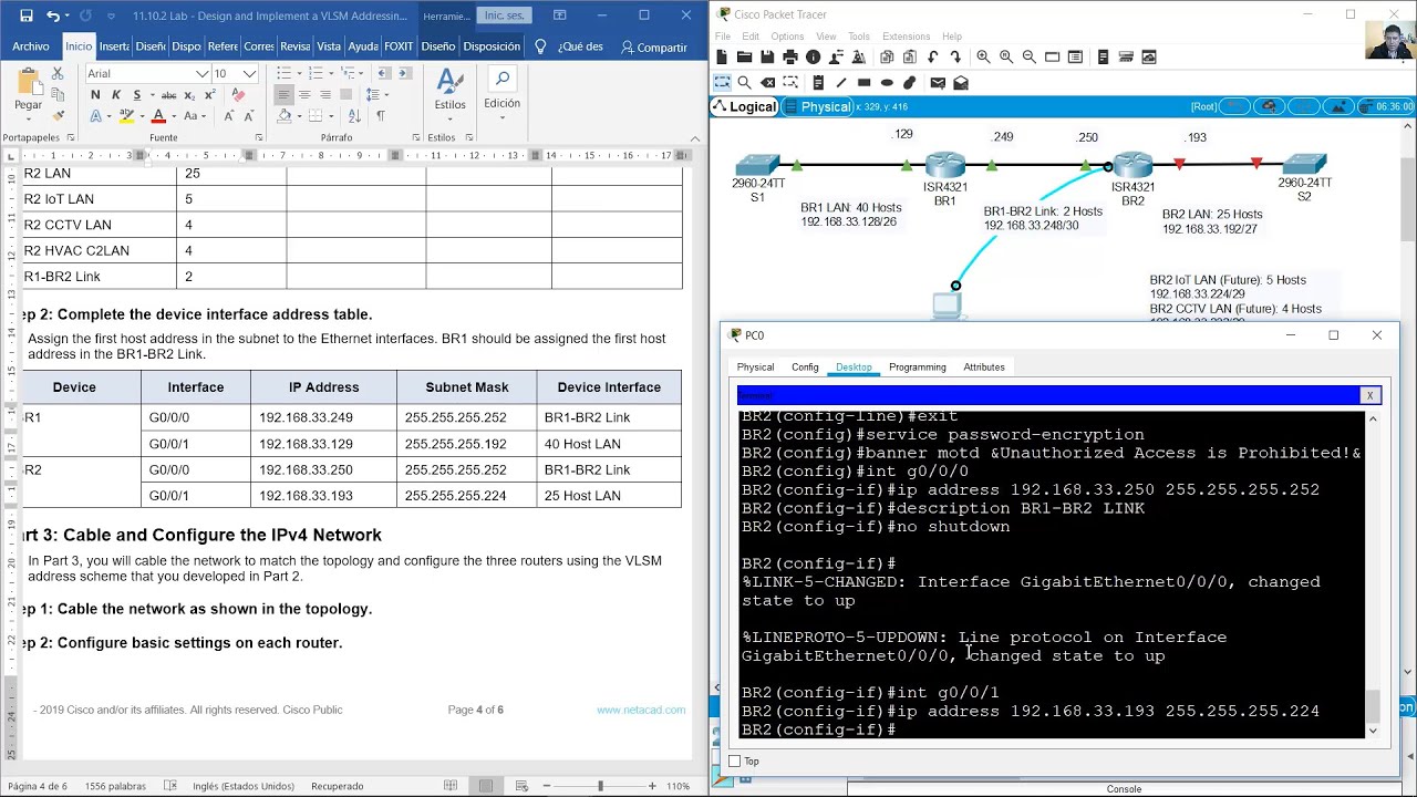 11.10.2 Lab - Design and Implement a VLSM Addressing Scheme