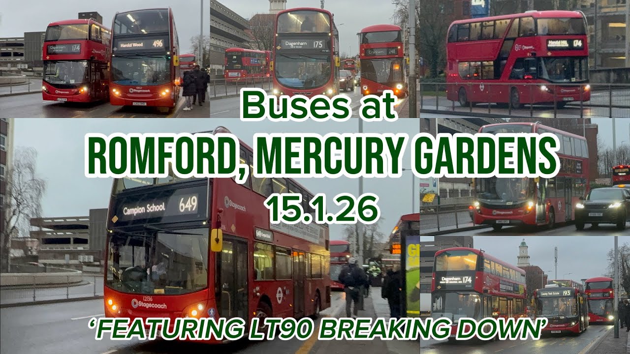 Buses at Romford Mercury Gardens - 15.01.26