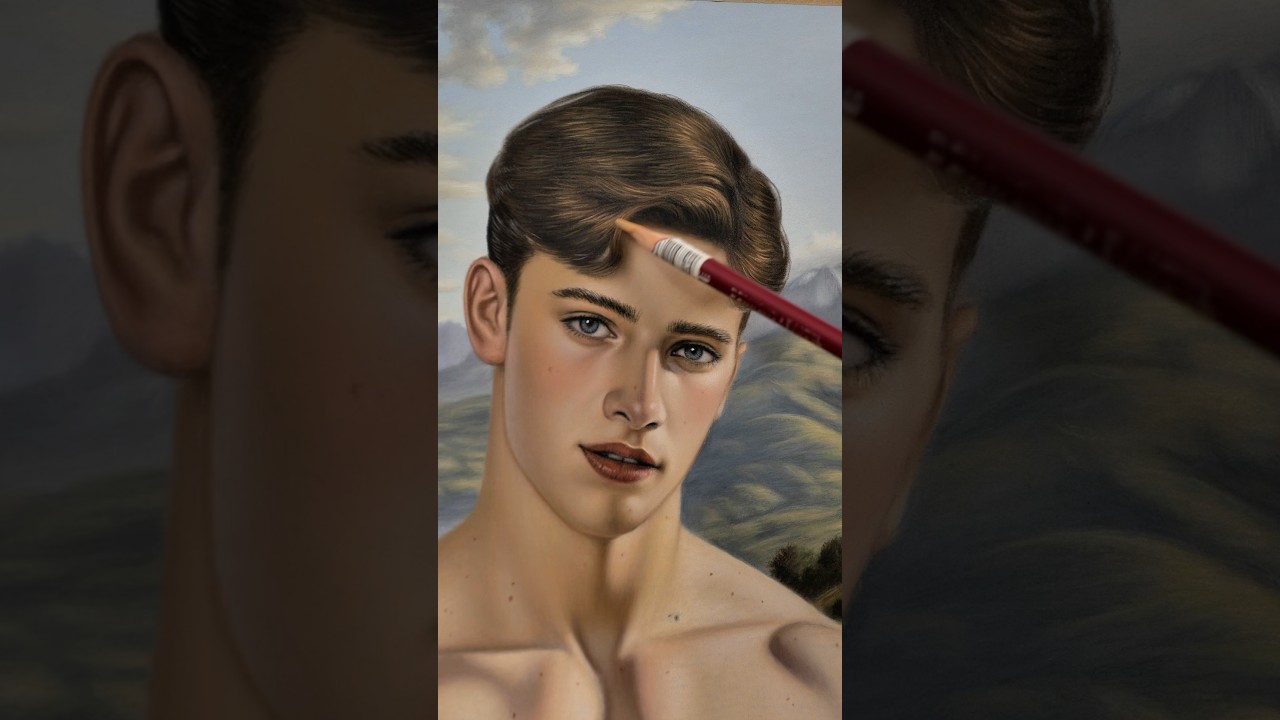 Soft pastel drawing in a classical style #art #pastel #portrait