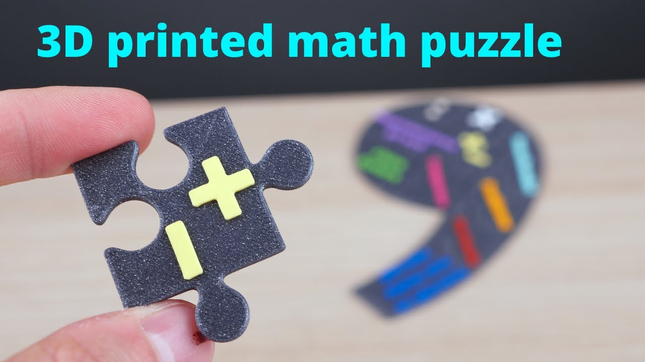 Math themed 3D printed puzzle in a rush