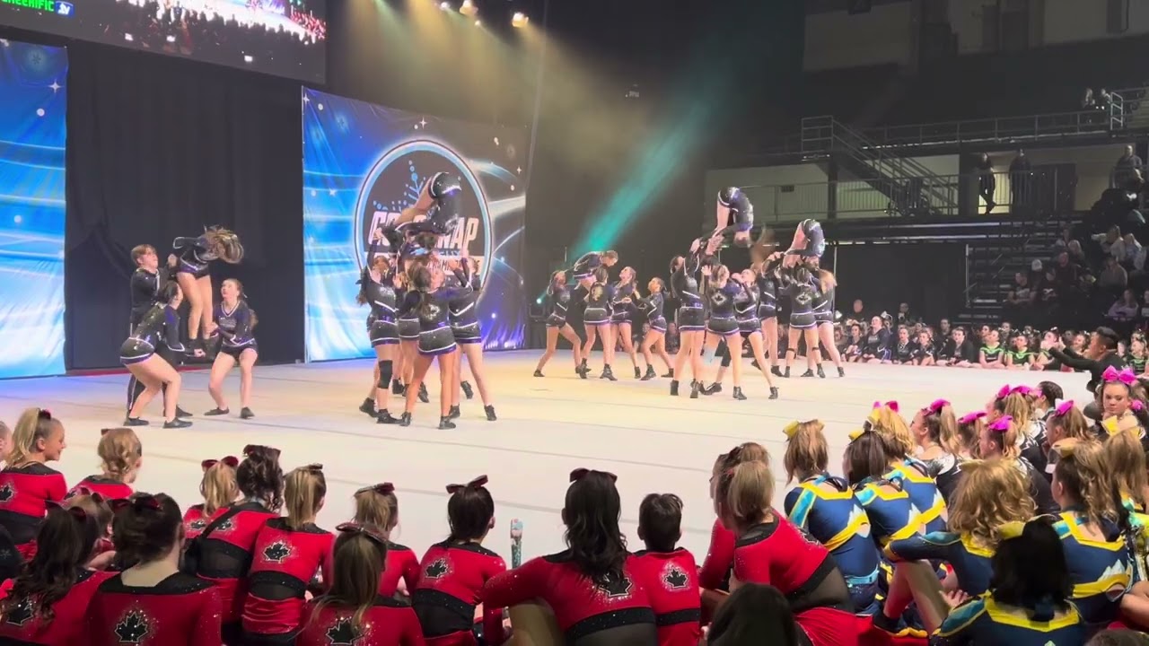 Perfect Storm Athletics Calgary U18 Level 3 Cheer. Cold Snap Edmonton 2024 All Star-ACA-Double Up