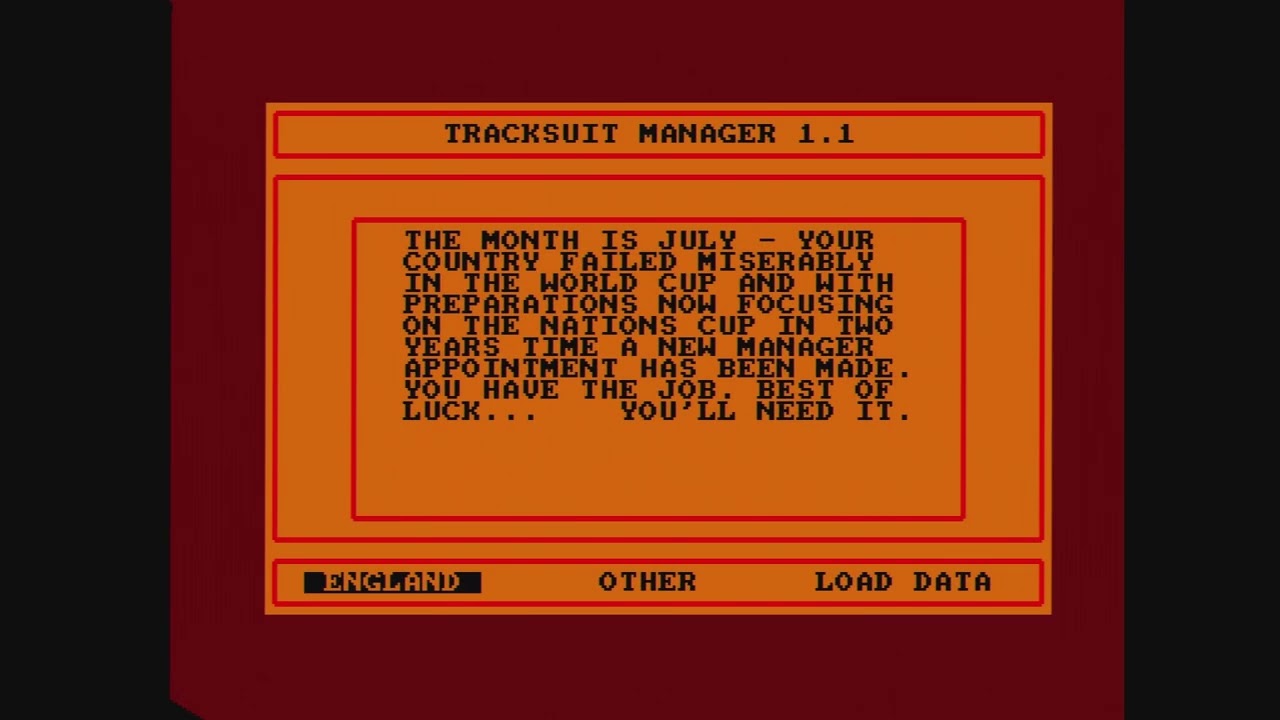 Amstrad CPC 6128 Real Tape: Tracksuit Manager