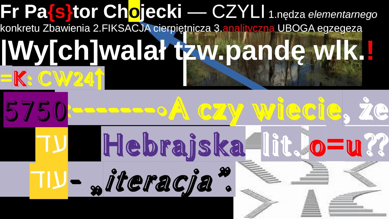 PATOR Chojecki: 1.NIESTOPNIOWALNOŚĆ Zbawienia 2.FIKSACJA cierpiętnicza 3.analit UBÓSTWO!! egzegezy