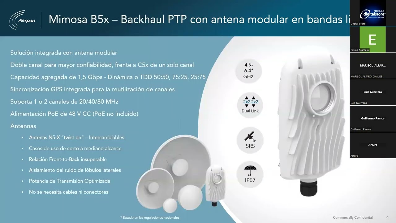 Webinar: Rendimiento y alta rentabilidad con Mimosa WiFi 6.