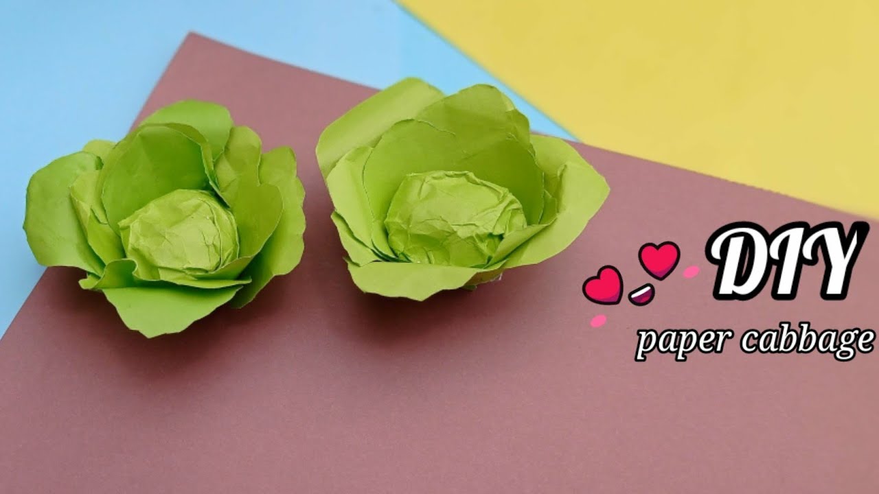 How to make paper cabbage / DIY paper cabbage /paper craft idea /Cute paper craft