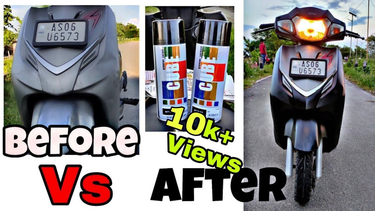 Cube black Spray paint//hero duet Scooty//colour At home//DibruTorq
