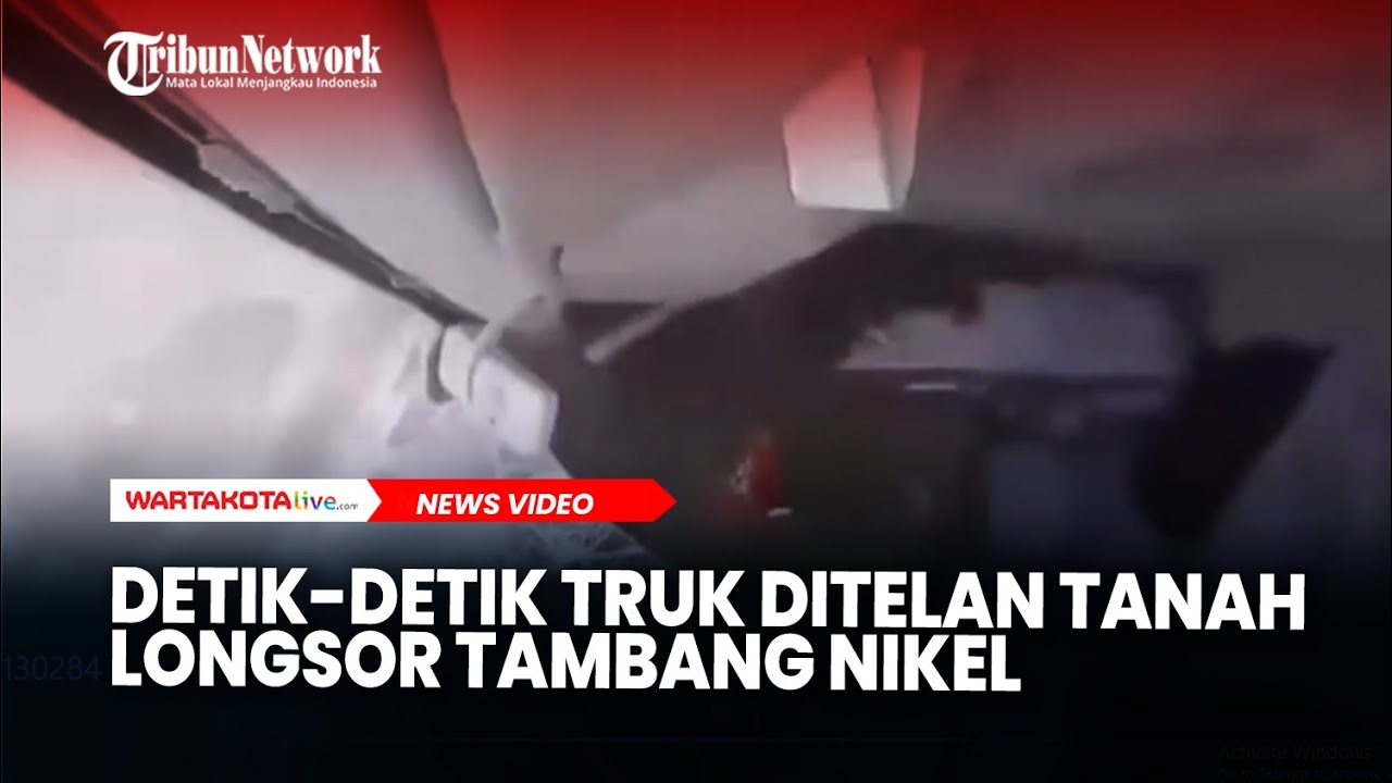 Kamera Dashboard Rekam Detik-detik Truk Ditelan Tanah Longsor Tambang Nikel