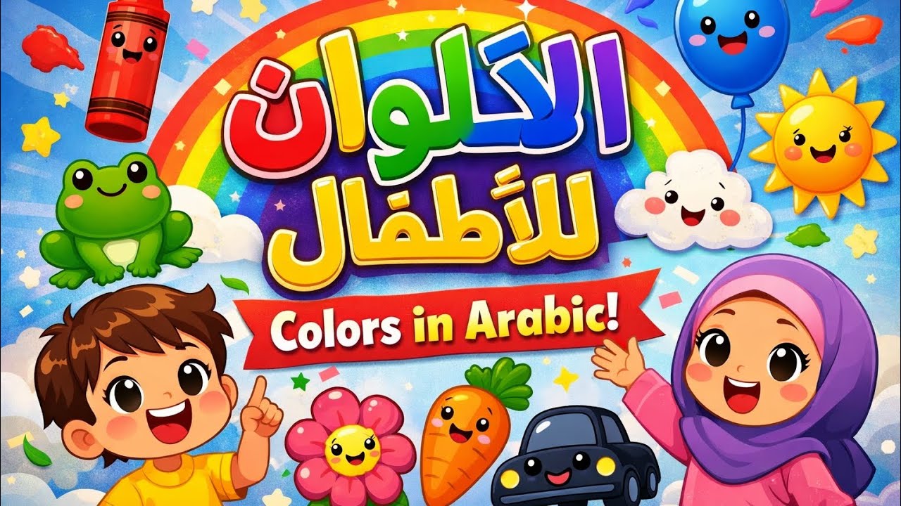 Colors song Learn Colors in Arabic for Kids | تعليم الألوان للأطفال 🌈