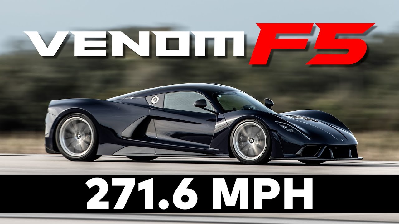 Venom F5 протестирован на скорости 271,6 миль/ч (437 км/ч)