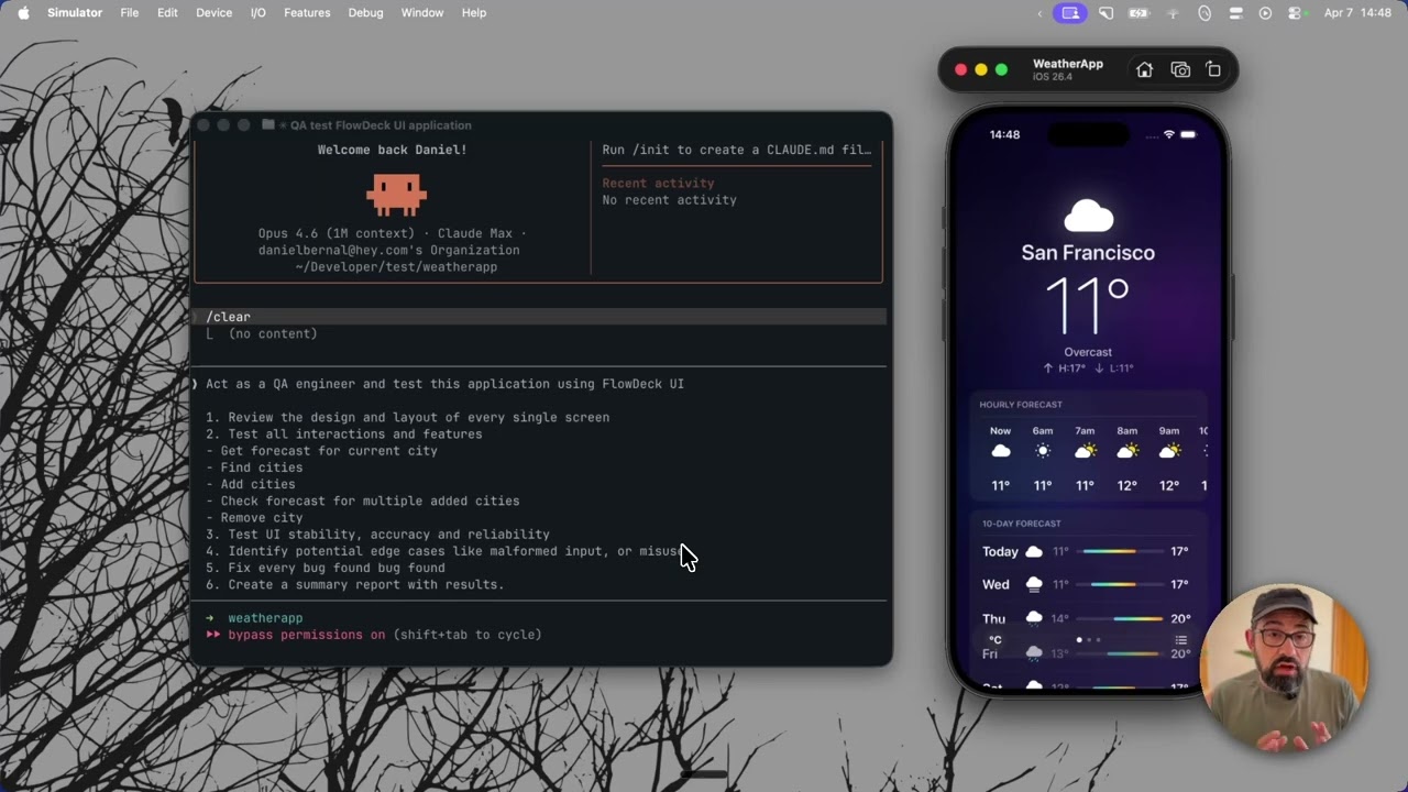Claude Code as a QA engineer &mdash; automated iOS app testing with FlowDeck