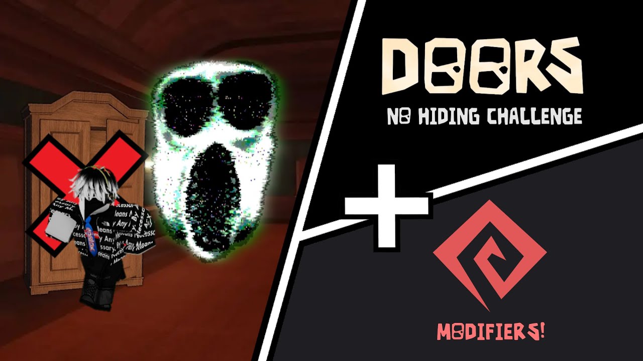 ROBLOX DOORS: NO HIDING CHALLENGE + MODIFIERS | GlaqOWalker