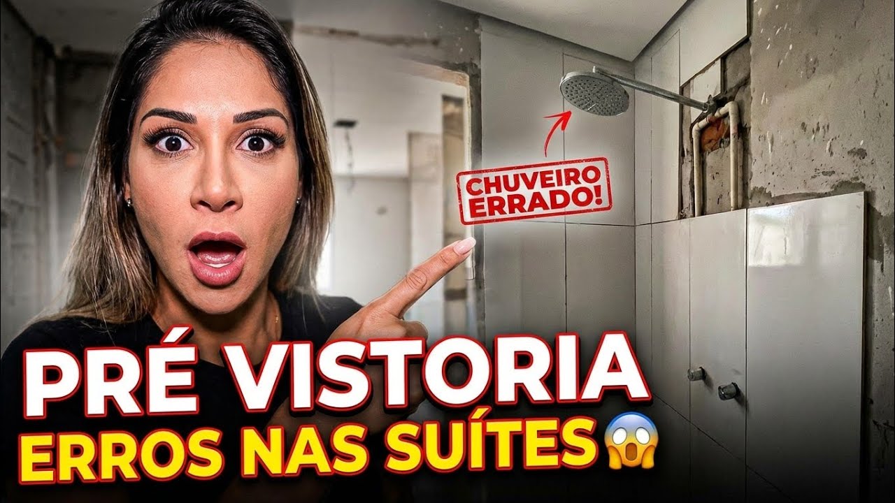 Pre vistoria erros das suites e instalacao ERRADA do chuveiro 