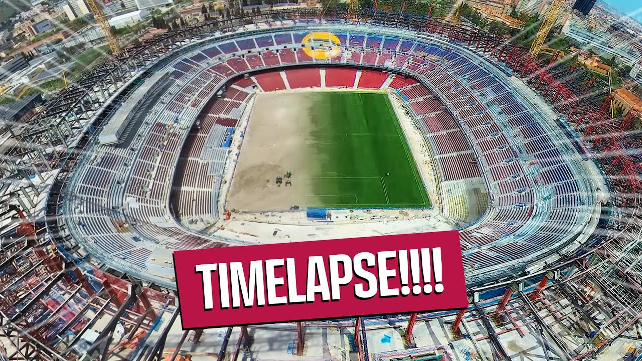 AMAZING TIMELAPSE of how Spotify CAMP NOU's New turf was installed!! | FC Barcelona 🔵🔴