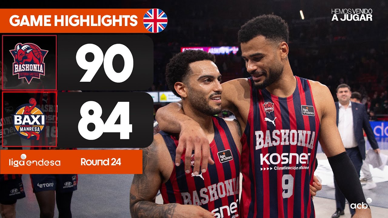 Baskonia - BAXI Manresa  (90-84) GAME HIGHLIGHTS | Liga Endesa 2024-25