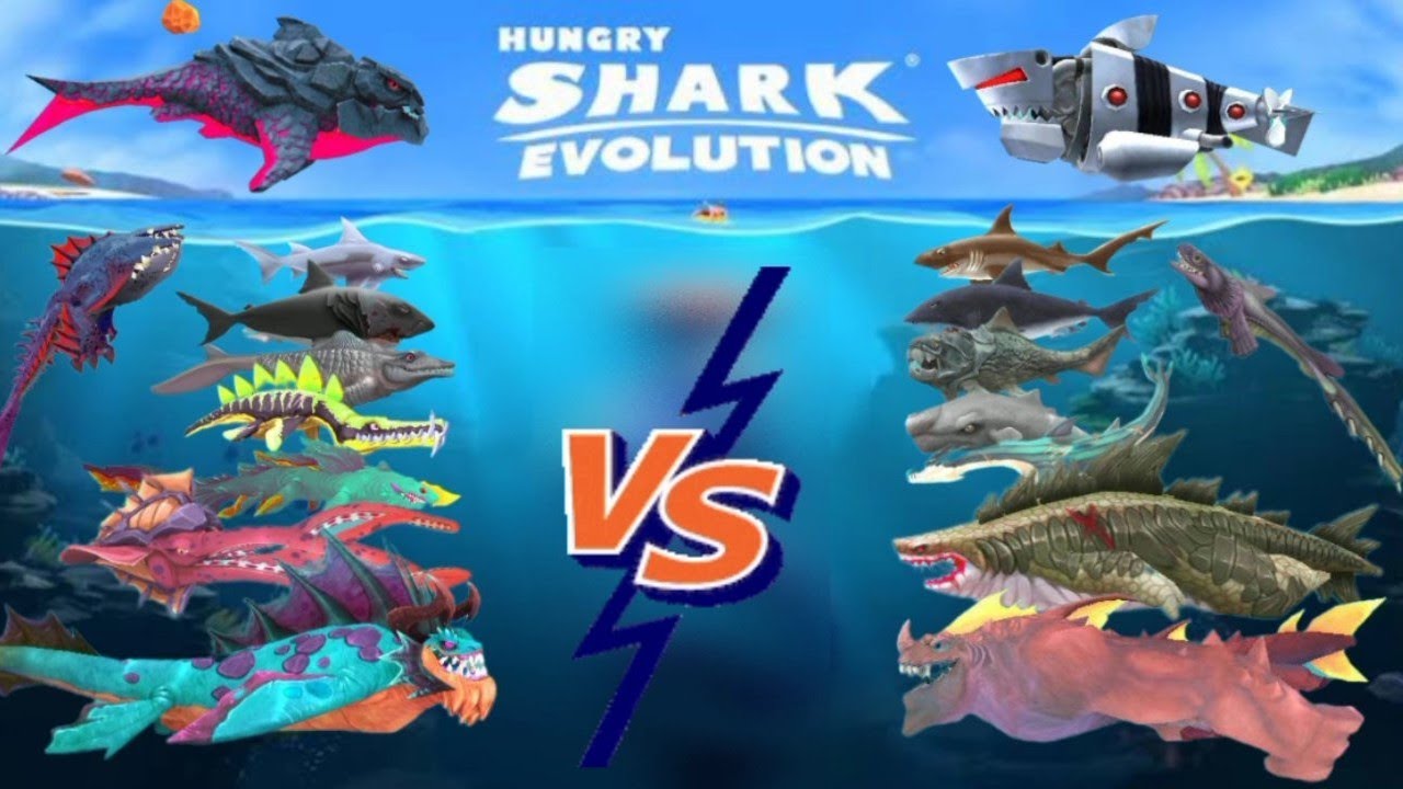 Hungry Shark Evolution - Unlocking all enemy sharks.✌️😎.