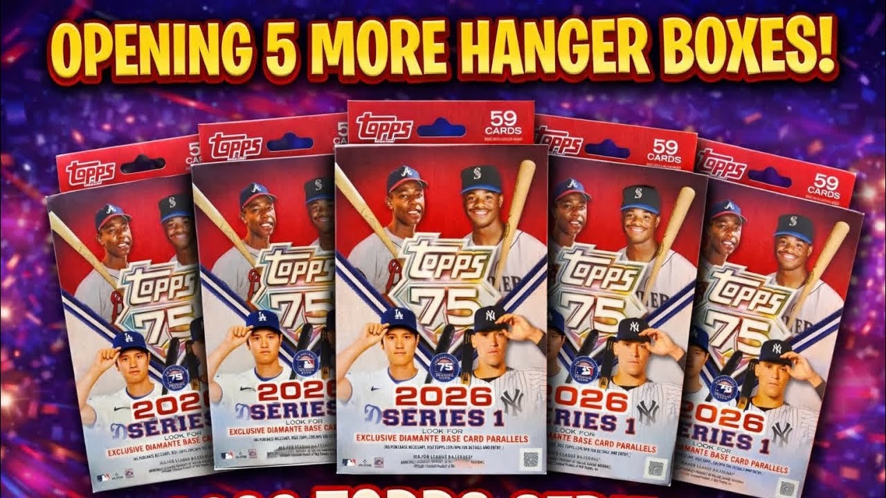 Открываем ещё 5 коробок-подвесок Topps Series 1 2026 года… Золотые и коллекционные экземпляры!