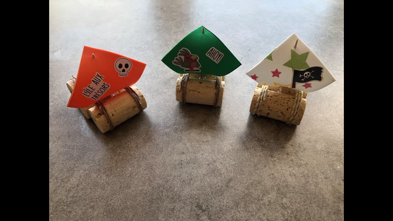 tuto mini bateau bouchons de liège