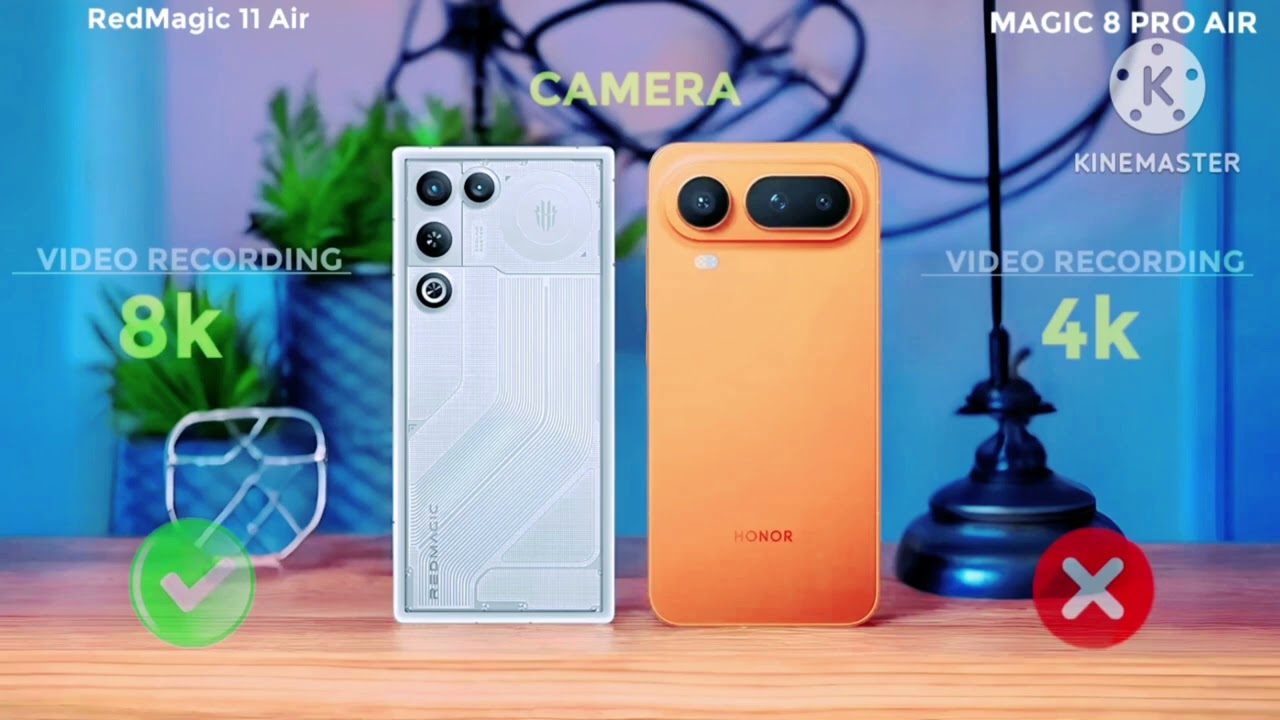 Zte redmagic 11 air v/s honor magic 8 pro air 