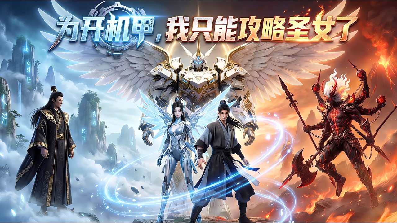 《為開機甲，我只能攻略聖女了》🔥開局穿越成無靈根的廢柴雜役遭群嘲，我反手攻略聖女，覺醒SSS級機甲系統，帶領宗門機械飛升！#逆襲 #動漫 #玄幻 #穿越 #漫劇
