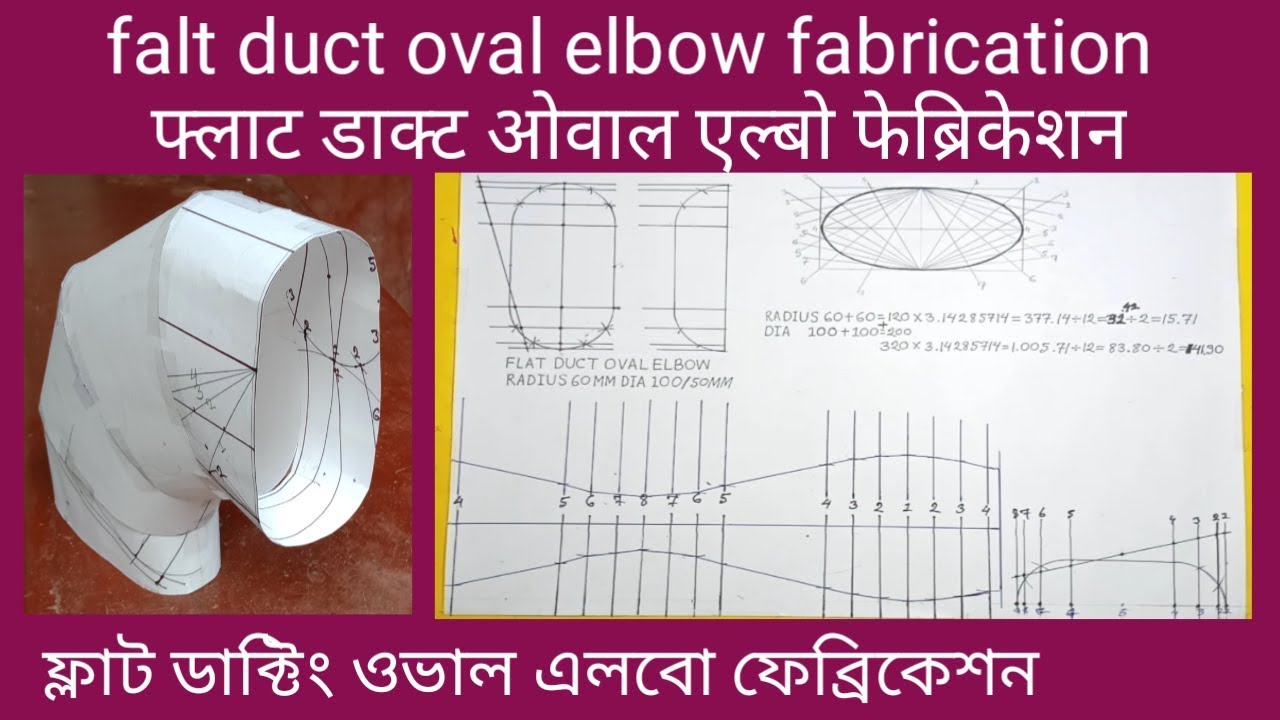 Flat duct oval elbow। ফ্লাট ডাক্টিং ওভাল এলবো। फ्लाट डेटिंग ओभाल एल्बो। hinde । 5/11/2019