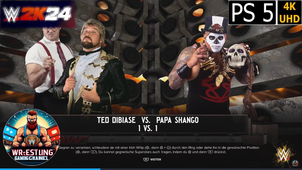 WWE 2K24 - Ted DiBiase vs Papa Shango - PS5