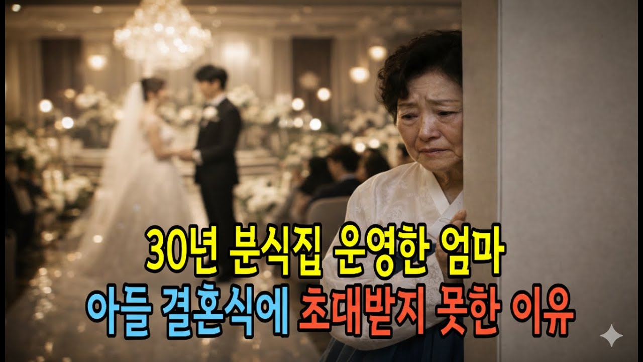 30년 분식집 운영한 엄마, 아들 결혼식에 초대받지 못한 이유