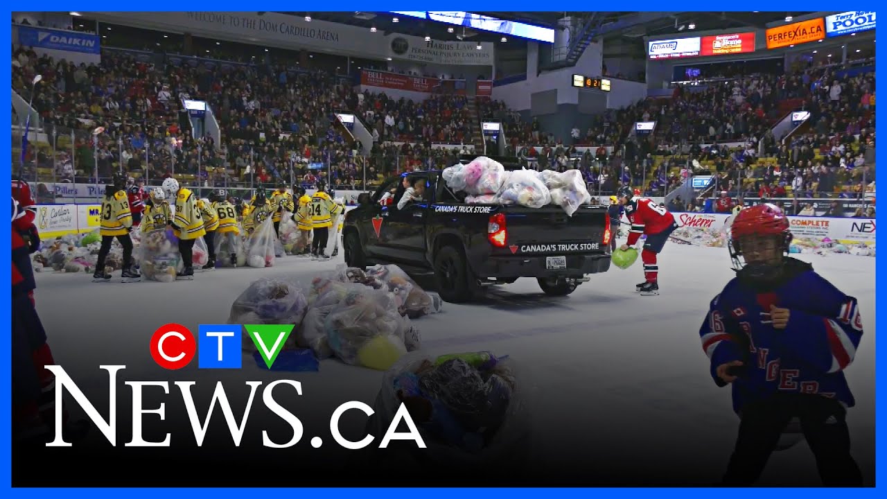 Rangers collect 9,989 bears at Teddy Bear Toss game