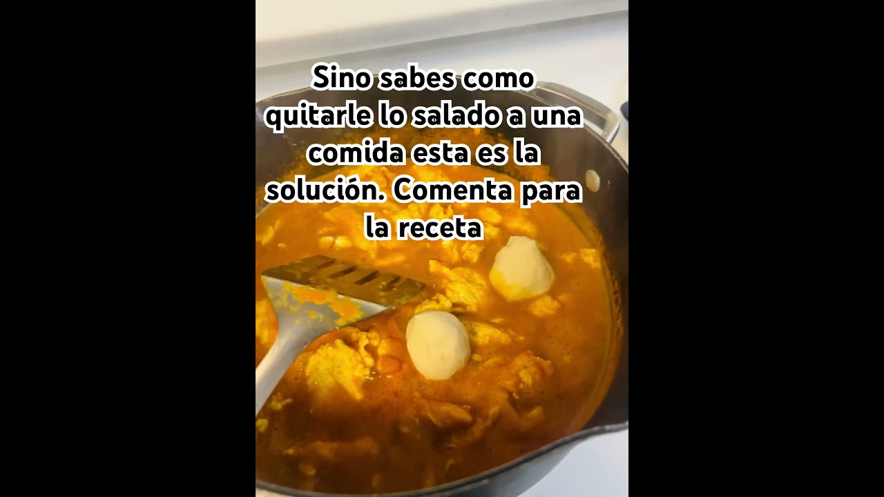 Receta de como quitar lo salado a una comida