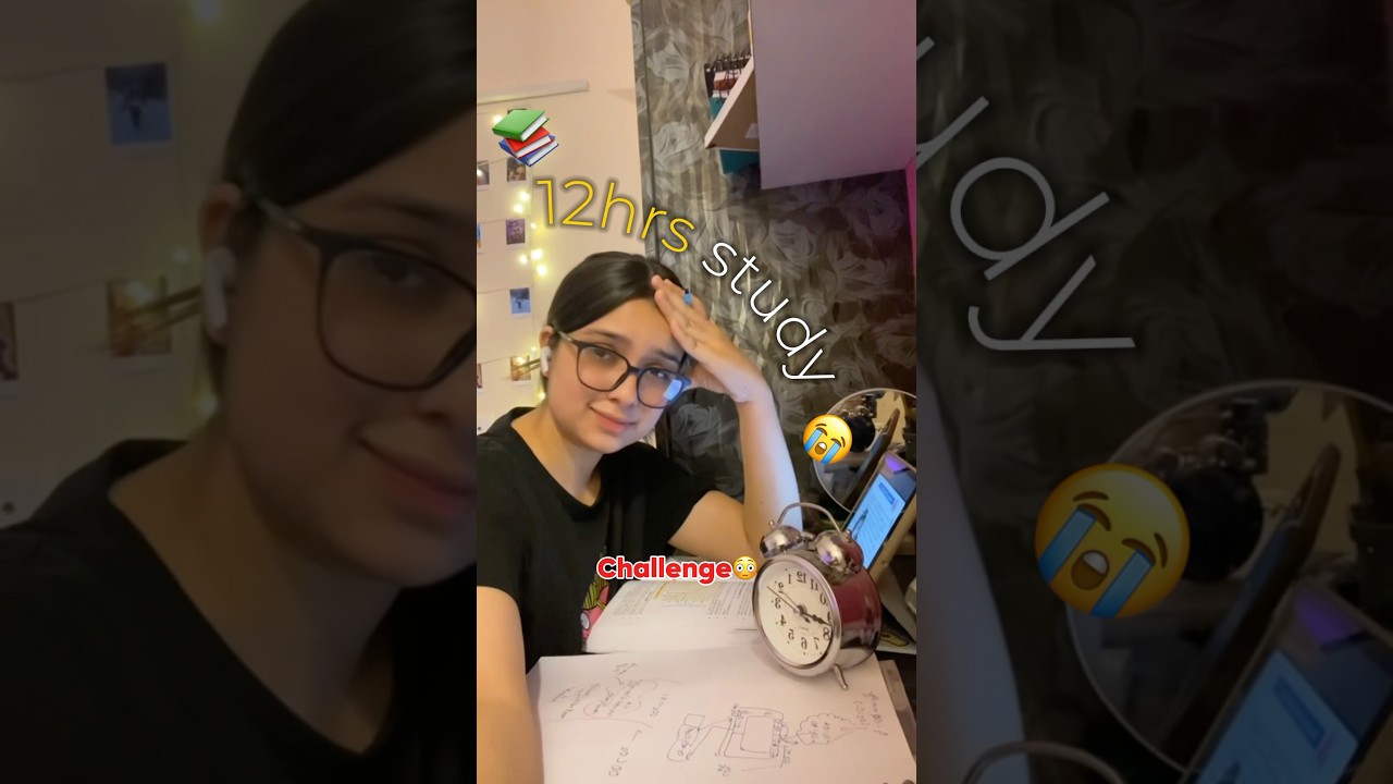 &ldquo;12 Hour Study Challenge Before NEET 2025 📚🔥| Will I Survive This? 😵&zwj;💫&rdquo;#neet2025 #shorts #study