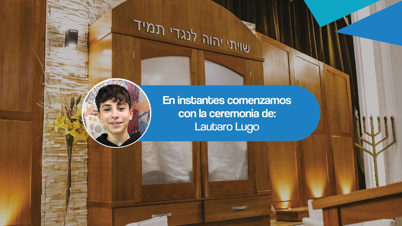 Kabalat shabat.  Ceremonia de Bar mitzva de Lautaro Lugo