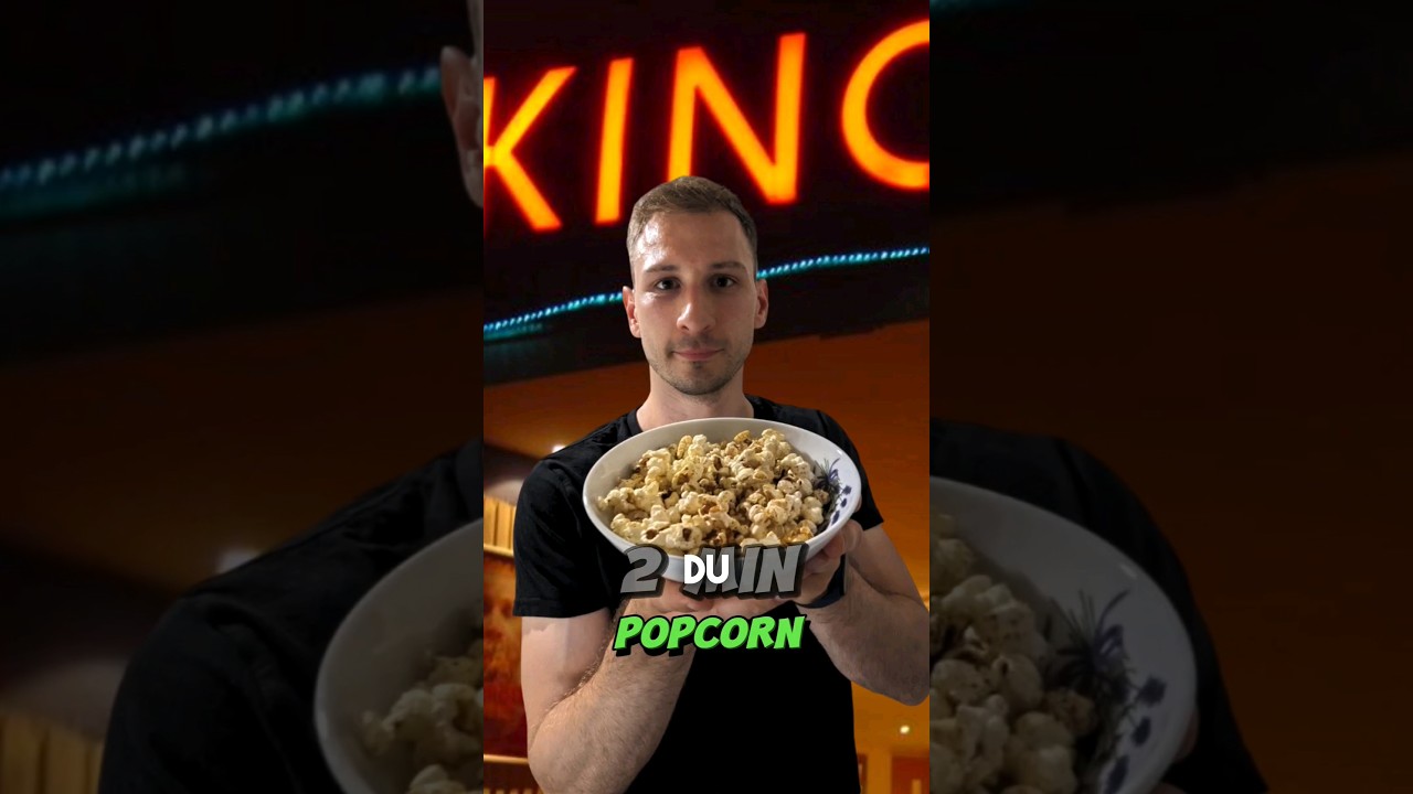 schneller und gesunder Snack - 2 min popcorn 🍿#schnellesrezept #snackrezept #popcorn #filmabend