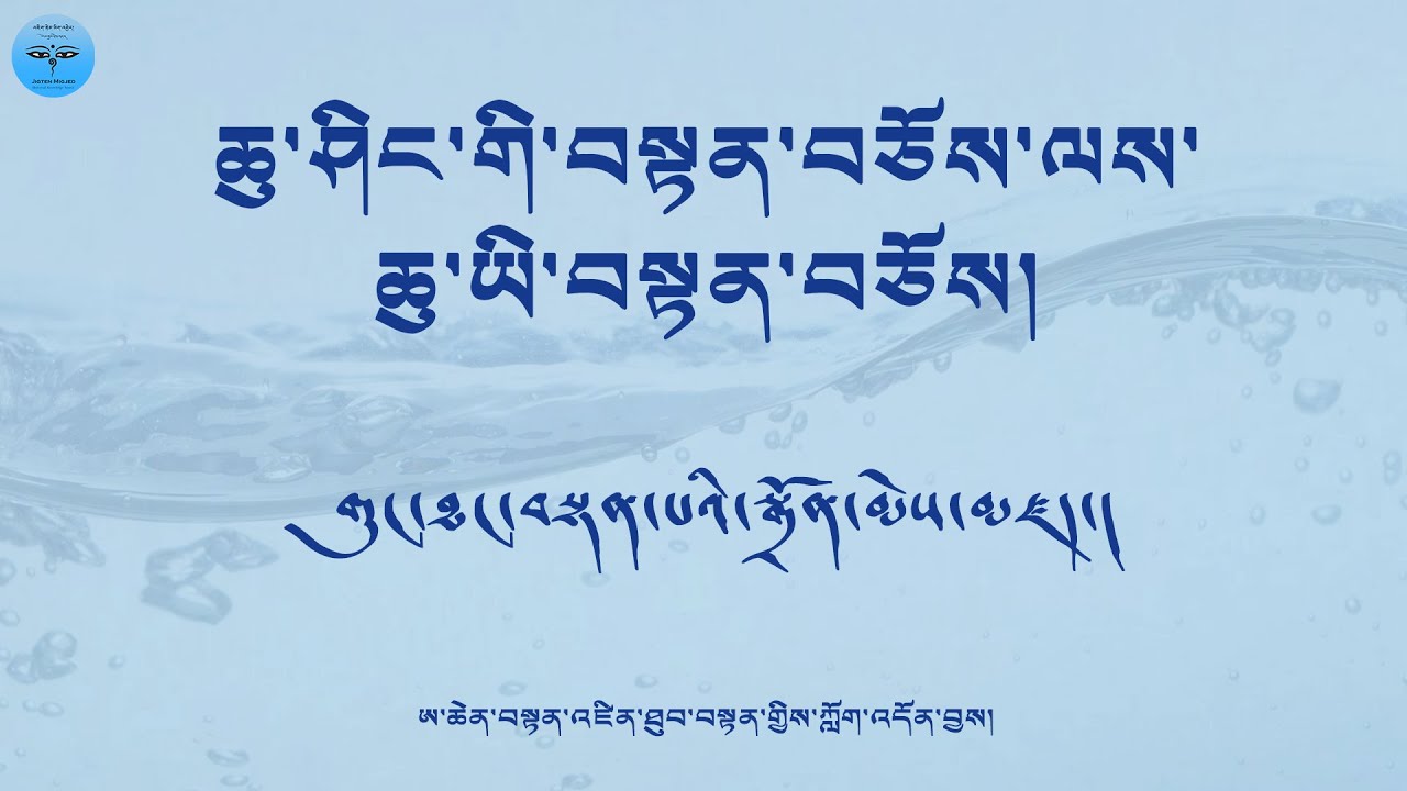 ཆུ་ཤིང་གི་བསྟན་བཅོས་ལས་ཆུ་ཡི་བསྟན་བཅོས། གུང་ཐང་བསྟན་པའི་སྒྲོན་མེས་མཛད། སྒྲ་དེབ།