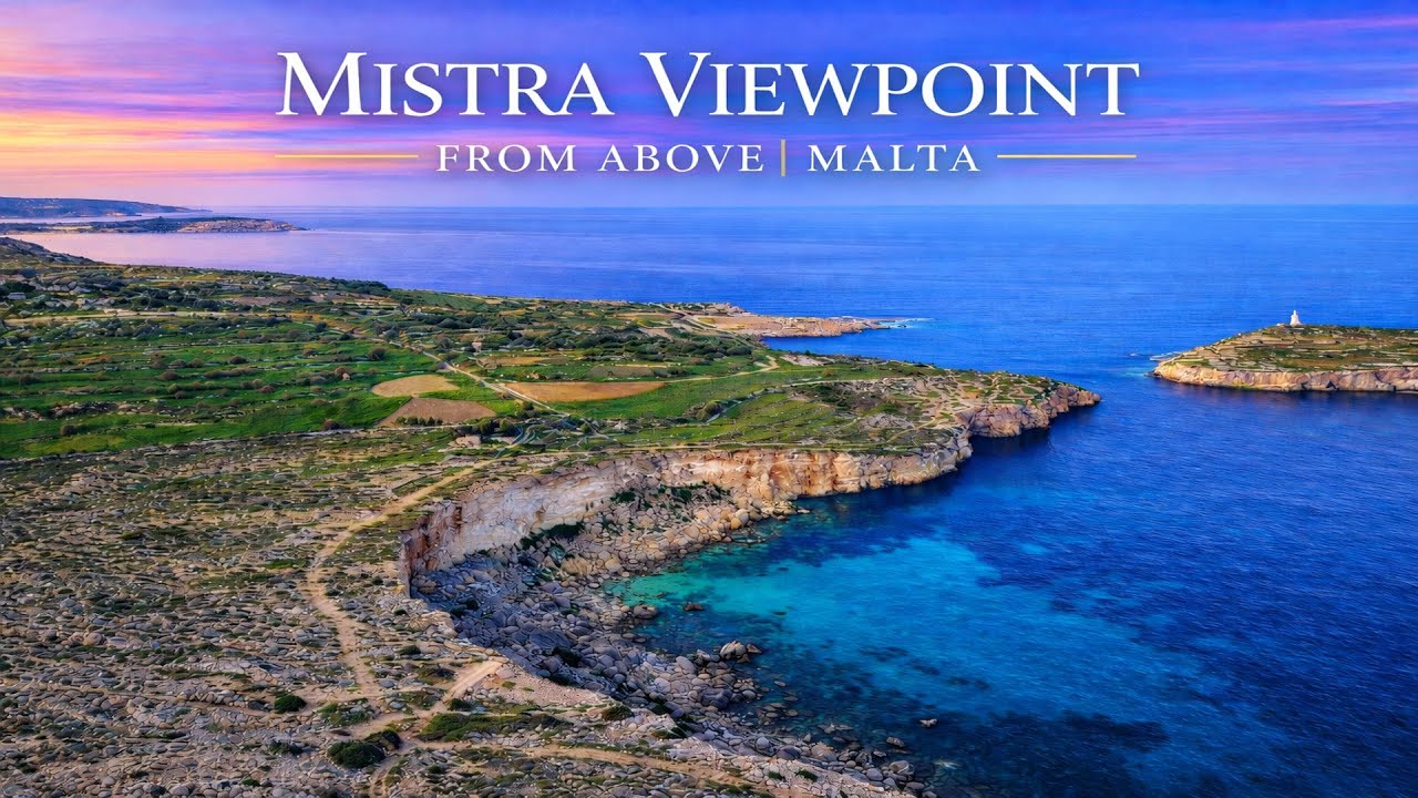 Beautiful Mistra Viewpoint | Malta Aerial Drone 4K
