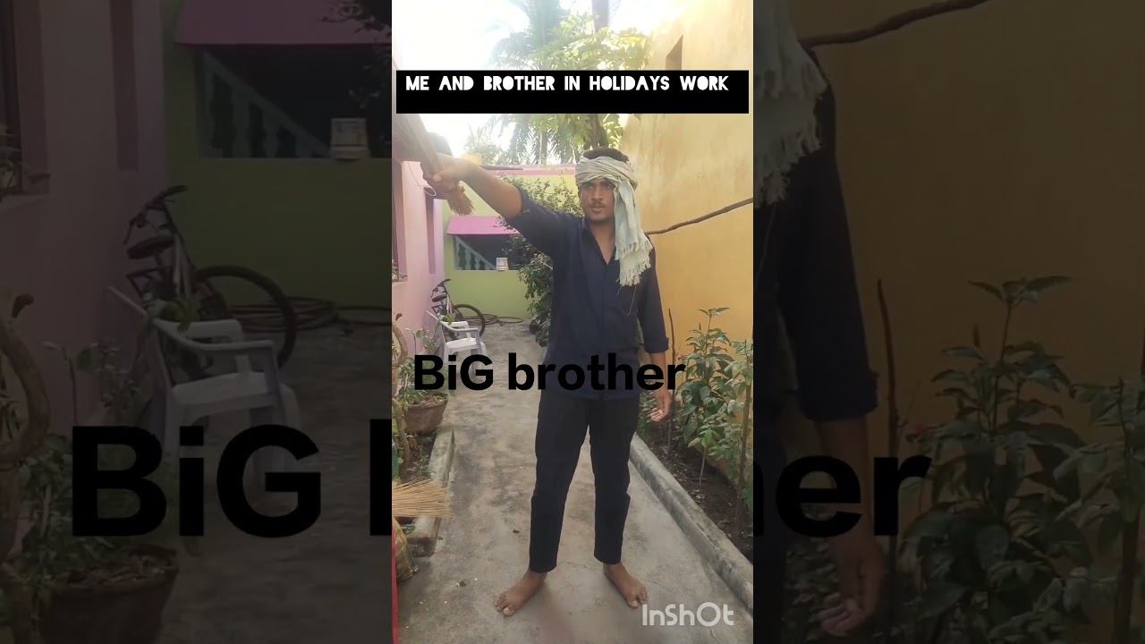 me and  brother on holidays Work