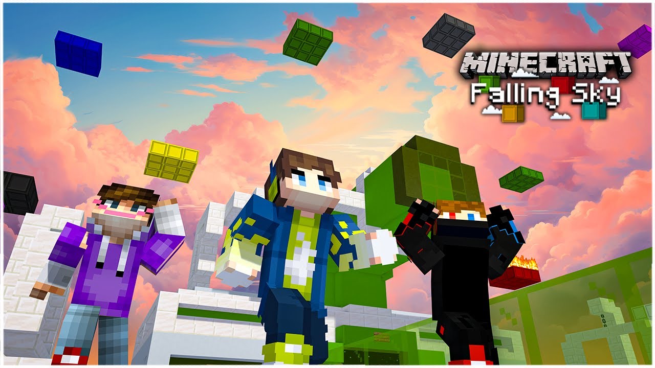 FALLING SKY IS FUN 😂 | Minecraft Falling Sky | in Telugu