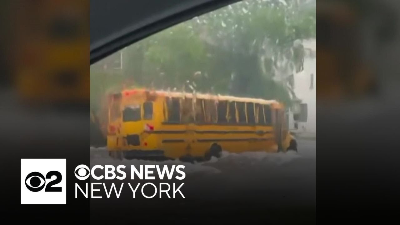 Streets flood in Lakewood, New Jersey, as rain pounds region
