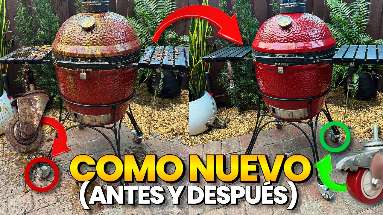 Cómo Hacer Mantenimiento Completo a un Kamado Joe | Limpieza, Gasket, Termómetro, Ruedas y Más