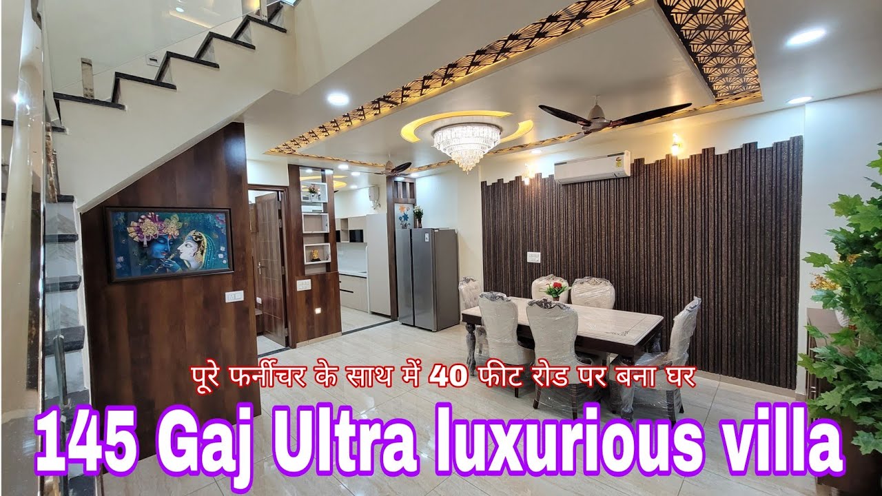 145 Gaj 40 फिट रोड पर बना हुआ आलीशान फुल फर्निश्ड घर🏠💕 गांधी पथ वैशाली नगर जयपुर 🎆👌Tarrece Garden 💐