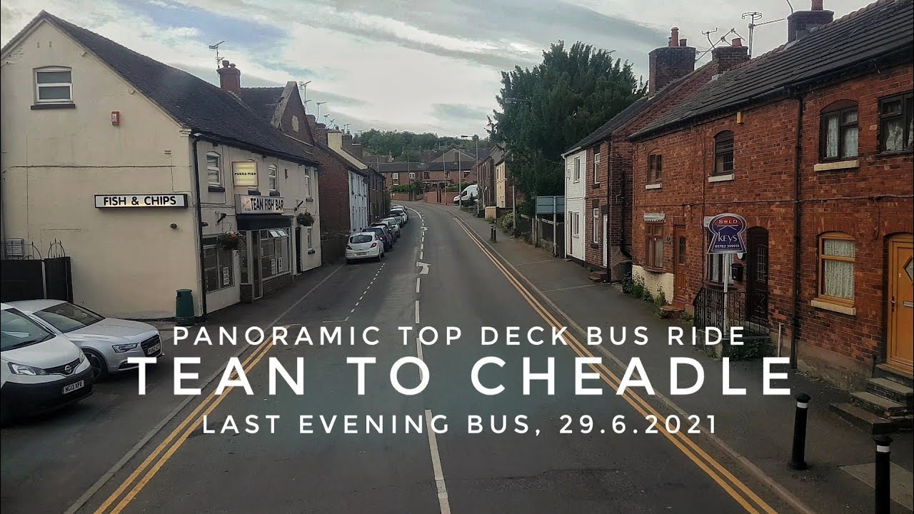 PANORAMIC TOP DECK BUS RIDE, TEAN TO CHEADLE, FIRST BUS POTTERIES 32, GEMINI 32635, 29.6.2021