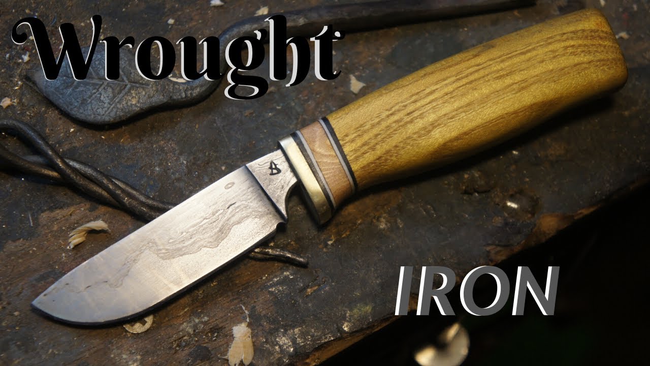 Knifemaking: Forging a Knife from Wrought Iron and 1084 High carbon steel.