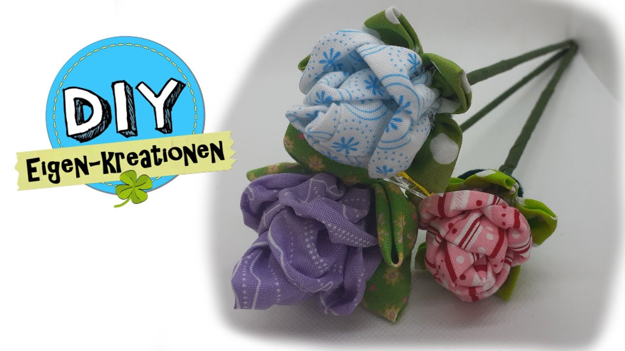 Stoffreste Rosen nähen I Blumen