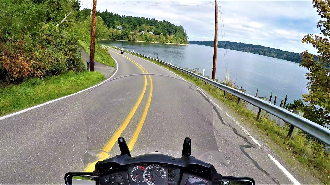 Honda ST1300 Gig Harbor to Manchester PUB to 100 Harleys Motorcycle ride Pan European