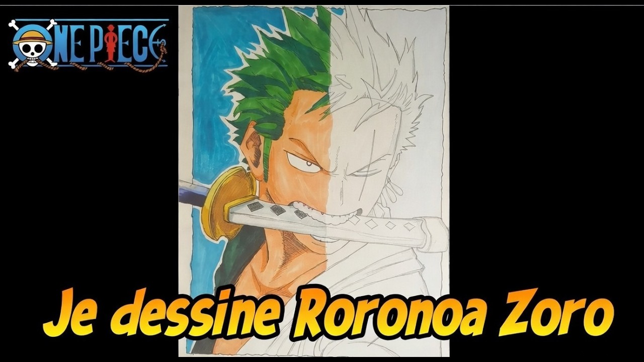 Dessin de Roronoa Zoro, One piece, couleur