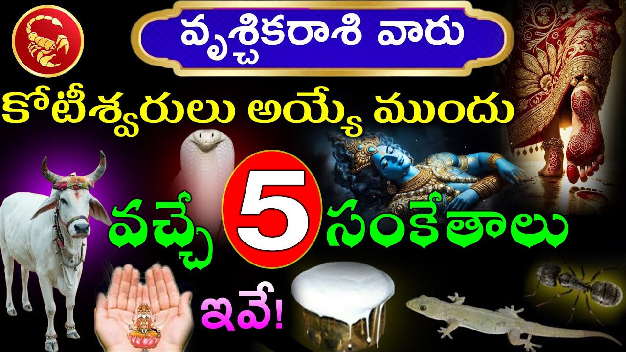 వృశ్చిక రాశి వారు కోటీశ్వరులు అయ్యే ముందు వచ్చే 5 సంకేతాలు ఇవే