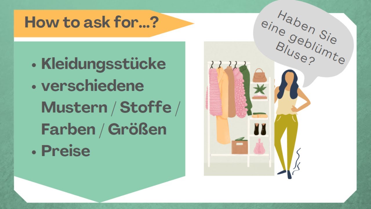 How to say... (buying clothes) - in German 🇩🇪
