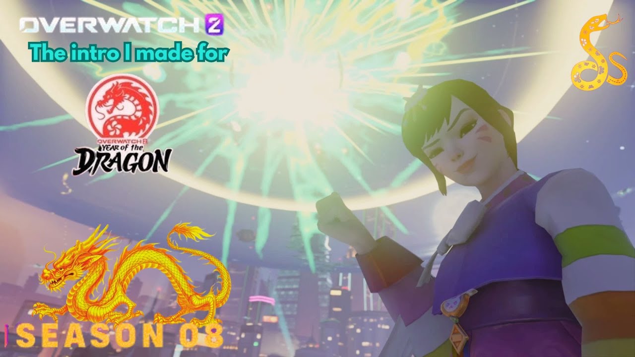 Overwatch 2 year of the Dragon intro #dva #mercy #roadhog #junkrat #speedm12 #ow2  #yearofthedragon